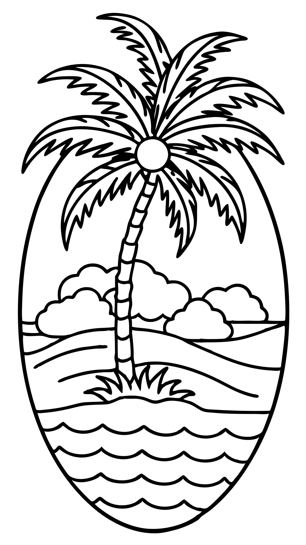 coloring pages of palm tree